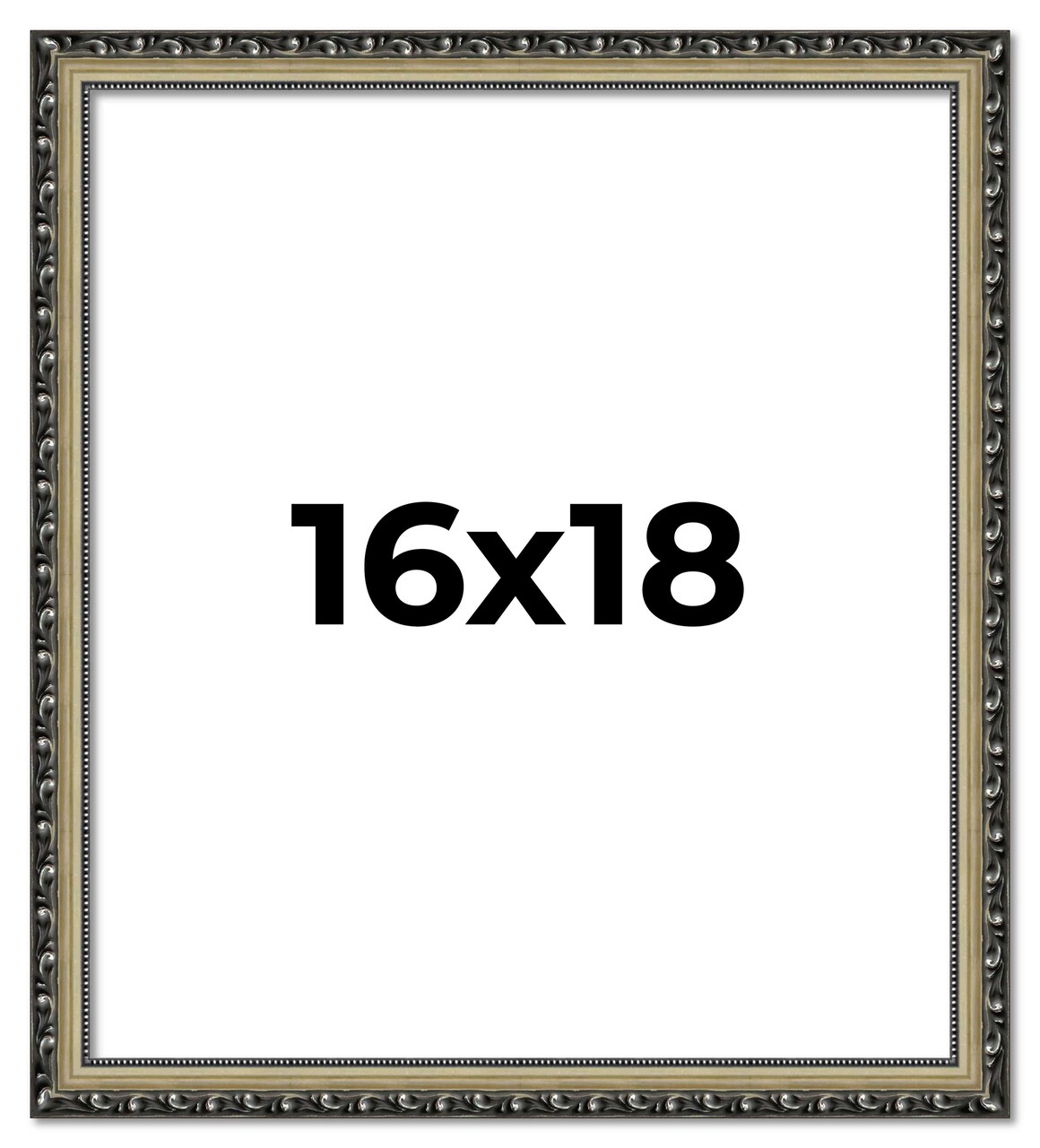 16x18 Museum-Quality Picture Frame with UV-Resistant Acrylic & Acid-Free Backing, Available in 4 Finishes - Gold, Silver, Bronze, and Black